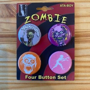 Set of 4 Zombie Pins